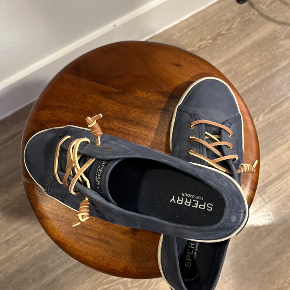 Navy Suede Sperry Top-Sider-Boat Shoe, Size 8 1/2 - Picture 6 of 11
